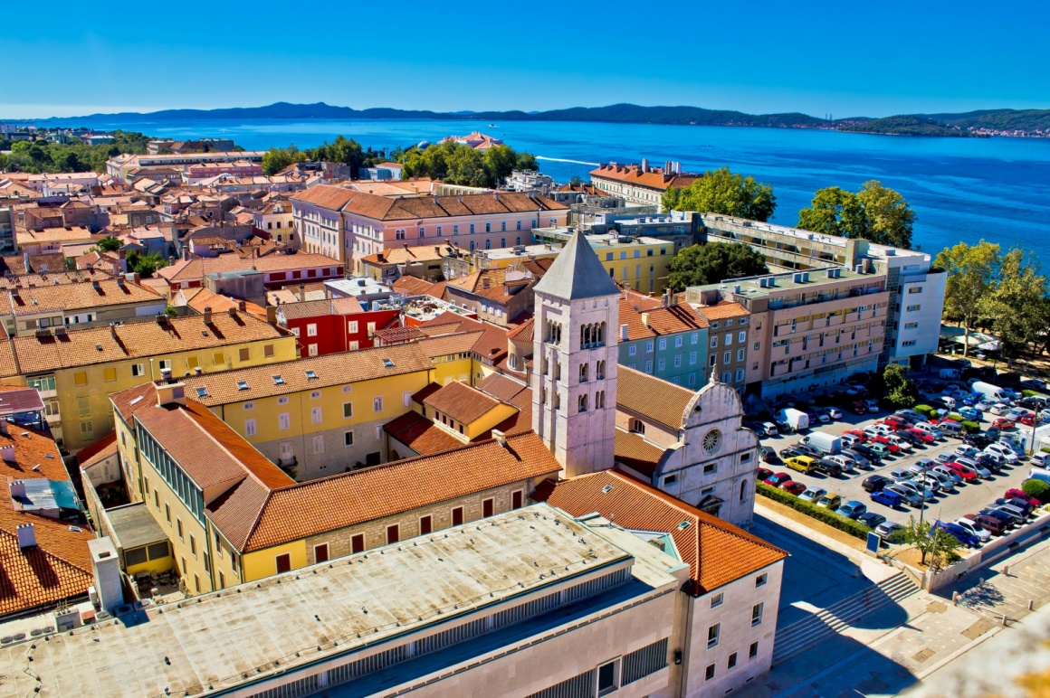'Zadar rooftops aerial city view, Dalmatia, Croatia' - Zara