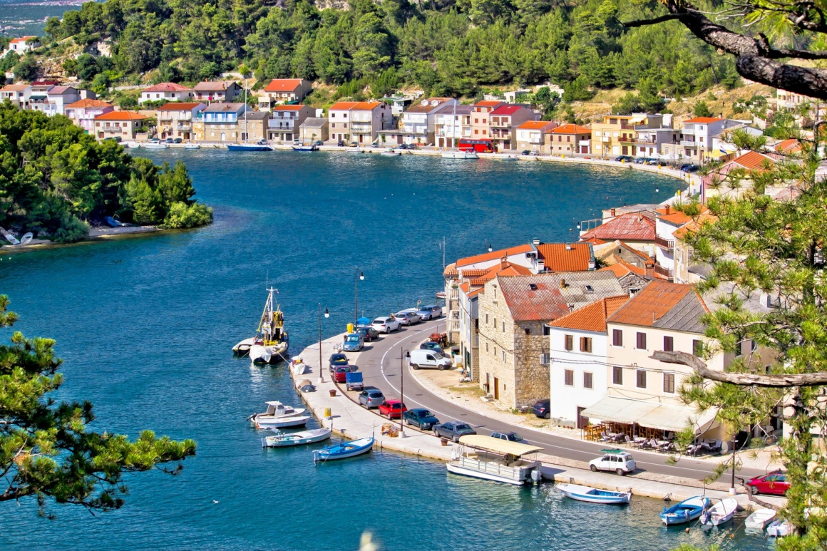 'Dalmatian fisherman village of Novigrad aerial view, Croatia' - Zara